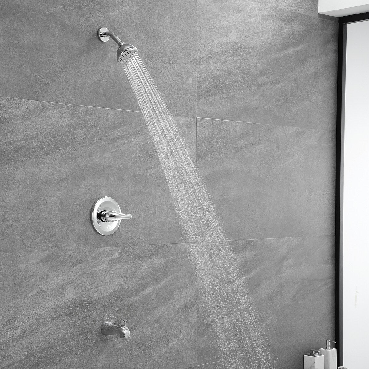 6 Inch Shower Faucet wih Tub Spout Combo in Kitchen