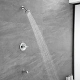 6 Inch Shower Faucet wih Tub Spout Combo in Kitchen