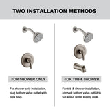 6 Inch Shower Faucet wih Tub Spout Combo in Kitchen
