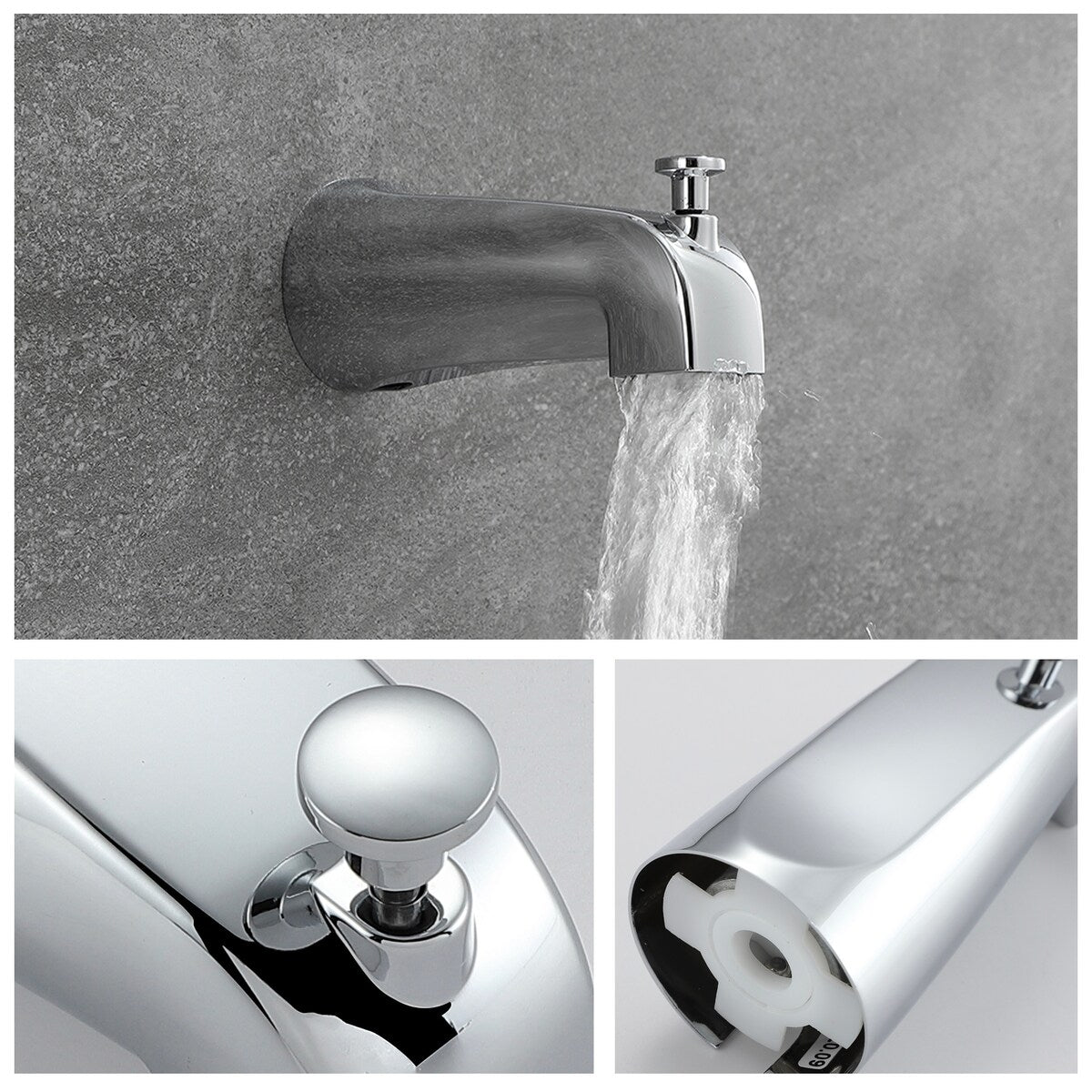6 Inch Shower Faucet wih Tub Spout Combo in Kitchen