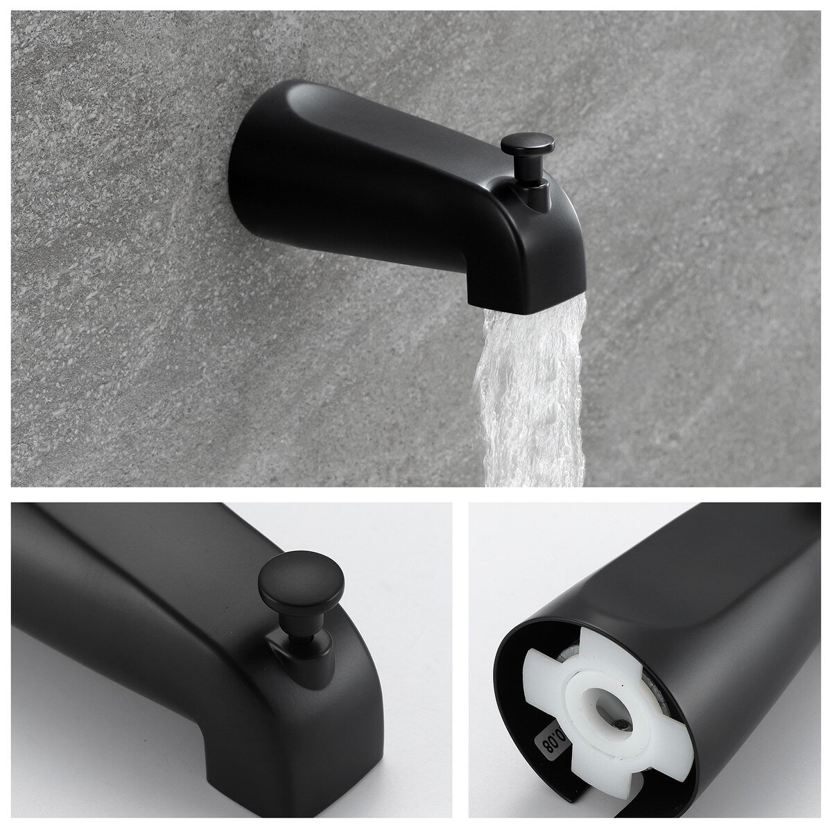 6 Inch Shower Faucet wih Tub Spout Combo in Kitchen
