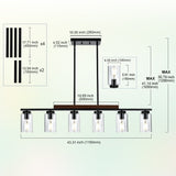 Wooden Chandeliers Modern Black Metal