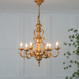 6-Light Metal Chandelier with Adjustable Chain