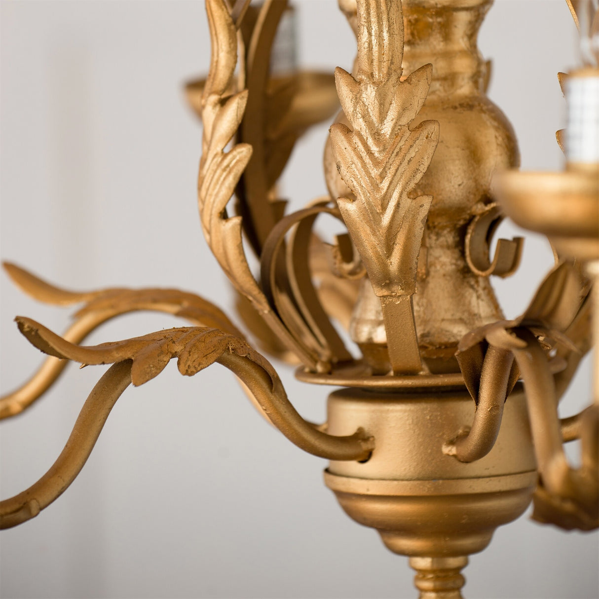 6-Light Metal Chandelier with Adjustable Chain