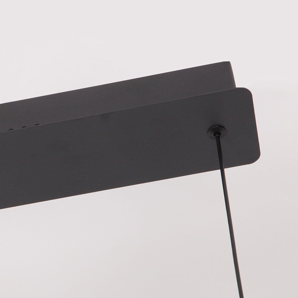 6-Light Modern Kitchen Island Linear Dimmable LED Pendant - Black+Brass