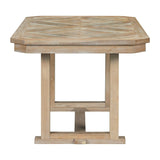 6 PCS Rubber Wood Dining Table Set for 6-Wood Grain Top, Solid Wood Veneer, and Cushioned Seats
