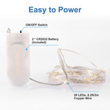 6-Pack LED String Lights 6.56ft 20 LEDs Battery Operated Starry Fairy Lights