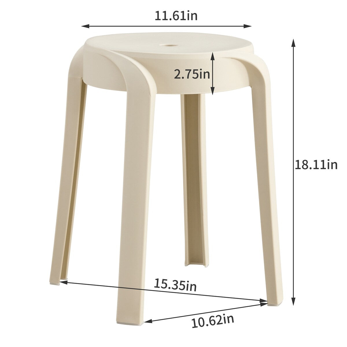 6 Pack Stackable Classroom Stools Plastic Stools Colorful Round Stools Indoor Outdoor Flexible Seating Decorative Stools Chairs