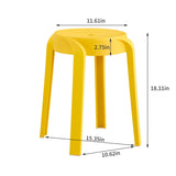 6 Pack Stackable Classroom Stools Plastic Stools Colorful Round Stools Indoor Outdoor Flexible Seating Decorative Stools Chairs