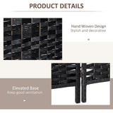 6-Panel Wicker Weave Folding Room Divider Privacy Screens