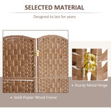 6-Panel Wicker Weave Folding Room Divider Privacy Screens