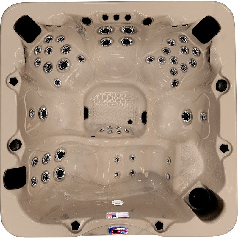 6-Person 56-Jet Premium Acrylic Lounge Spa Standard Hot Tub with Sound System and LED Waterfall