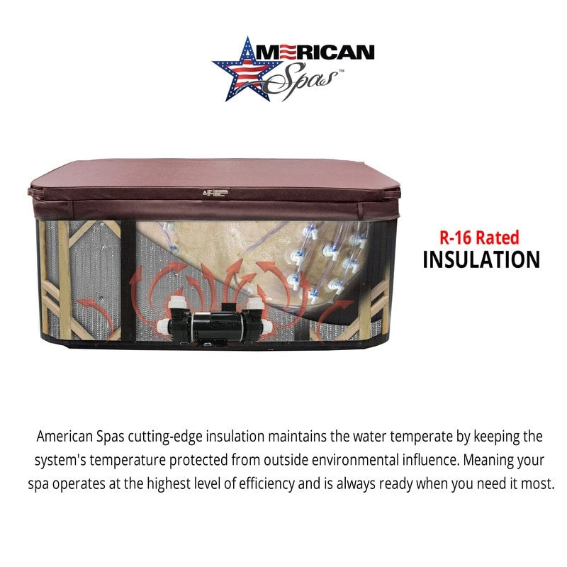 6-Person 56-Jet Premium Acrylic Lounge Spa Standard Hot Tub with Sound System and LED Waterfall