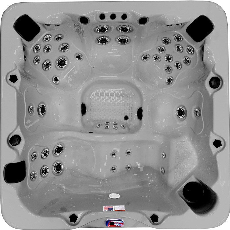 6-Person 56-Jet Premium Acrylic Lounge Spa Standard Hot Tub with Sound System and LED Waterfall