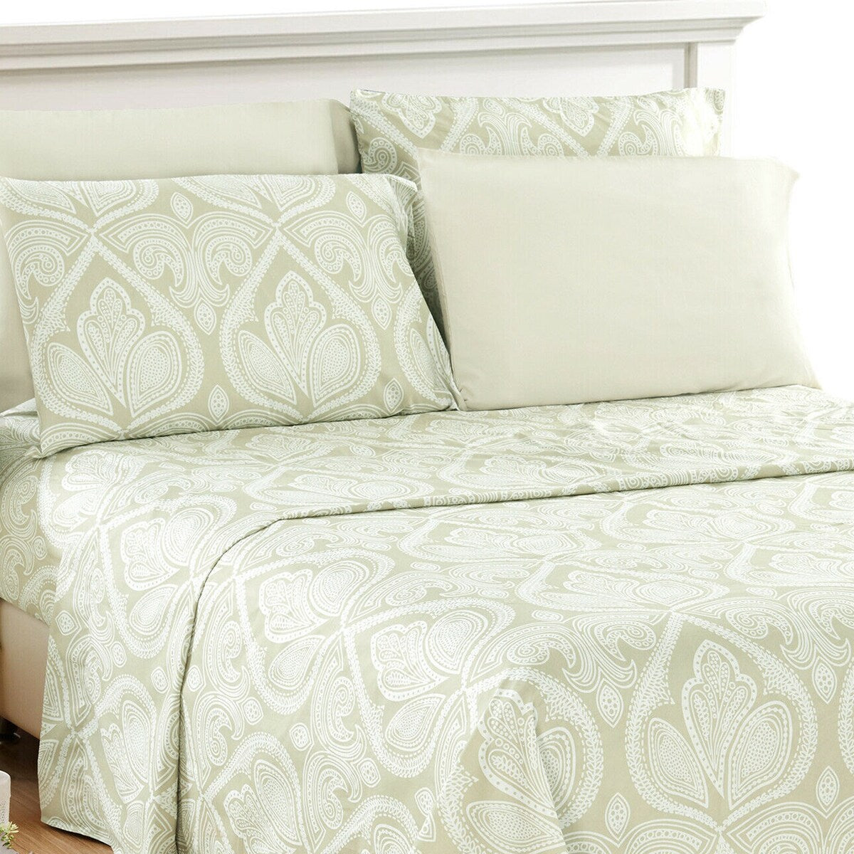 6 Piece Bed Deep Pocket Egyptian Comfort 1800 Sheet Set Twin Ivory