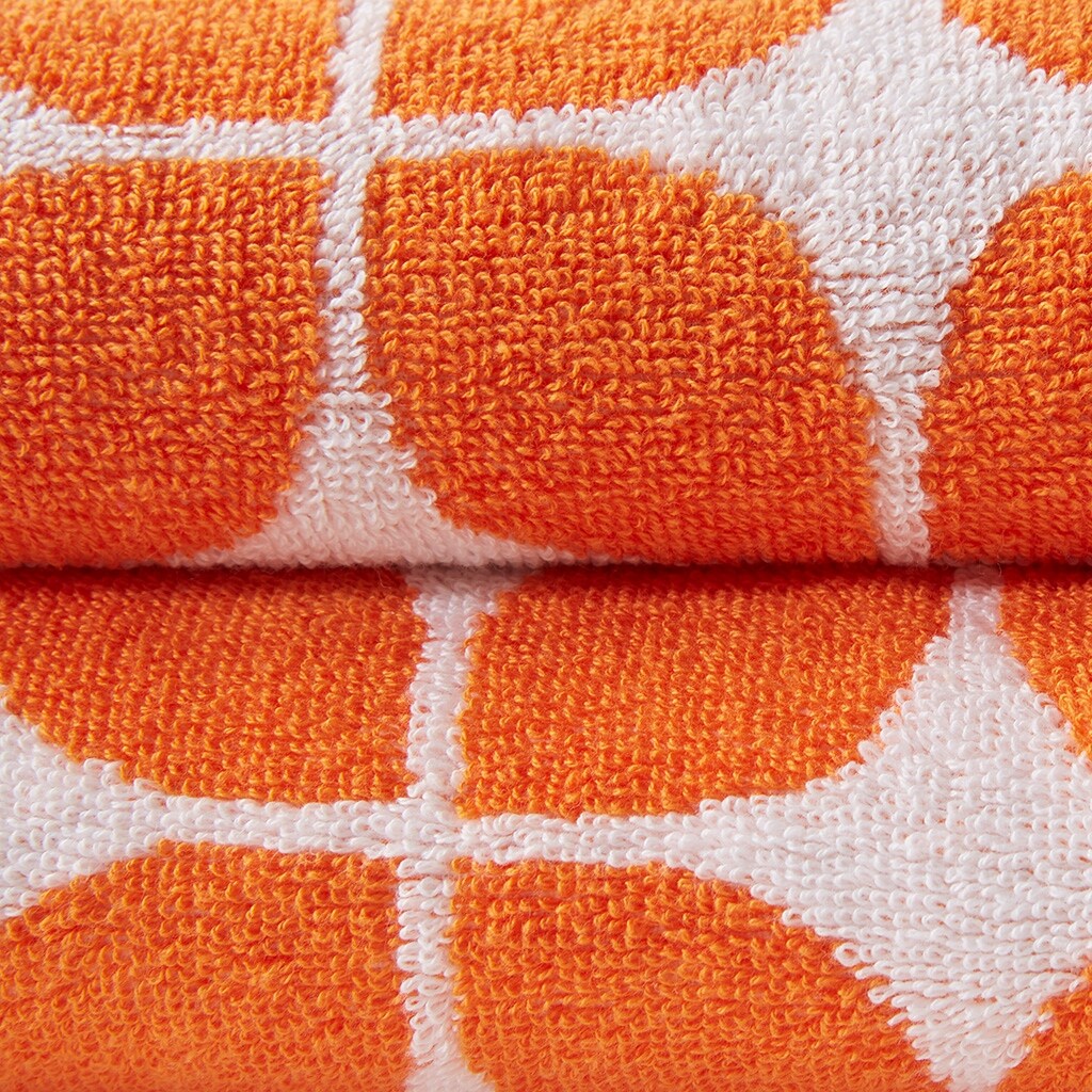 6 Piece Cotton Jacquard Bath Towel Set - N/A
