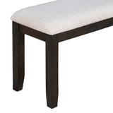 6-Piece Dining Room Table Set with 4 Chairs and a Bench