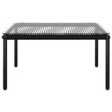 6 Piece Garden Lounge Set with Cushions Black PVC
