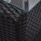 6 Piece Garden Sofa Set with Cushions Poly Rattan Black