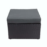 6 Piece Patio Rattan Furniture Conversation Sofa Set