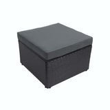 6 Piece Patio Rattan Furniture Conversation Sofa Set