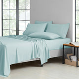 6 Piece Set 1800 Series Bamboo Soft Deep Pocket Queen Aqua