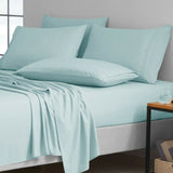 6 Piece Set 1800 Series Bamboo Soft Deep Pocket Queen Aqua