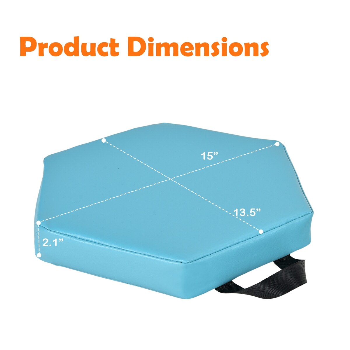 6 Pieces Multifunctional Hexagon Toddler Floor Cushions Classroom Seating with Handles