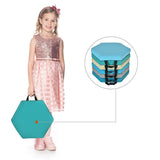 6 Pieces Multifunctional Hexagon Toddler Floor Cushions Classroom Seating with Handles
