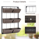 6 Pockets Vertical Garden Wall Planter Raised Beds Hanging Planter Wall Mounted Flower Beds for Flowers Vegetables Herb