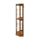 6 Shelf Corner Curio Display Cabinet with Lights, Mirrors and Adjustable Shelves