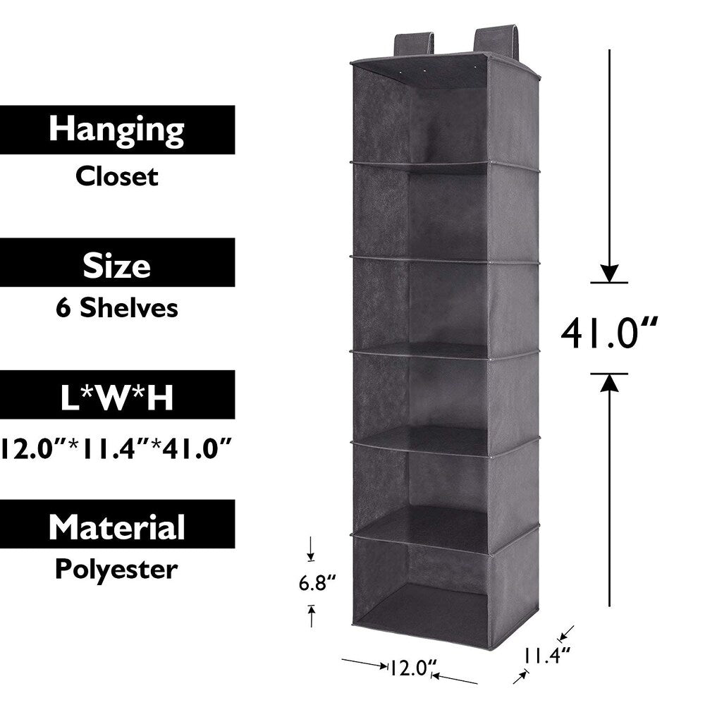 StorageWorks 6-Shelf Hanging Closet Organizer