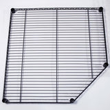 6-Tier Wire Shelving Rack Corner Unit Storage Adjustable Shelf Black