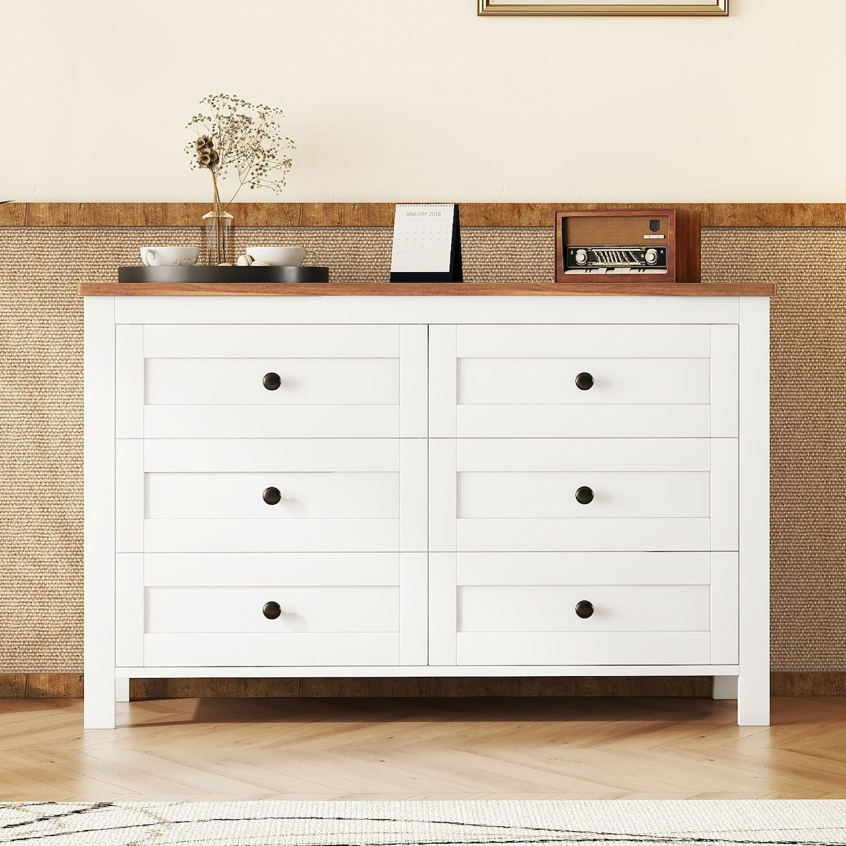 6 drawer 15.7 in. Wide Dresser