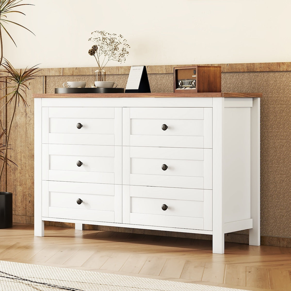 6 drawer 15.7 in. Wide Dresser