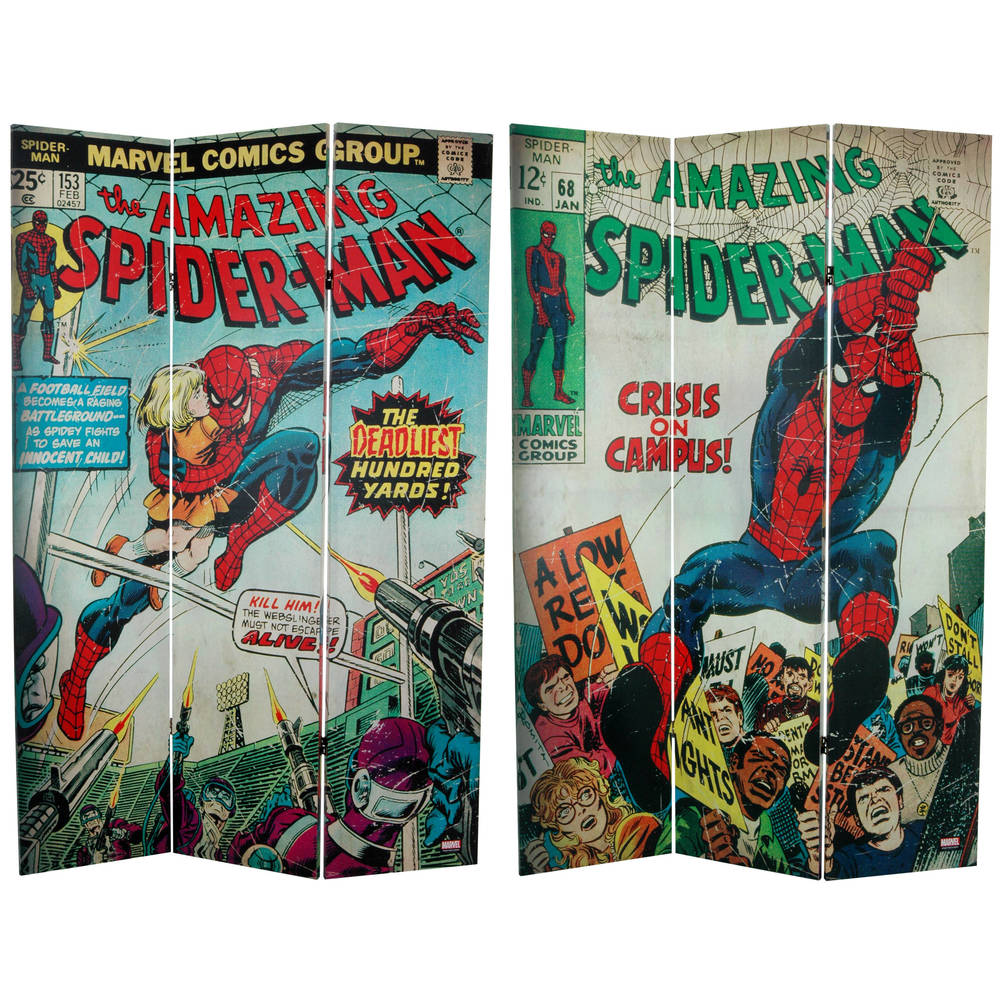 6-foot Tall Double Sided The Amazing Spider-Man Canvas Room Divider