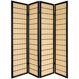 Handmade 6' 4-Panel Black Kimura Shoji Screen