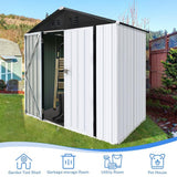 6 ft. x 4 ft. Galvanized Steel Outdoor Metal Storage Shed(24 sq. ft.)
