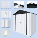 6 ft. x 4 ft. Galvanized Steel Outdoor Metal Storage Shed(24 sq. ft.)