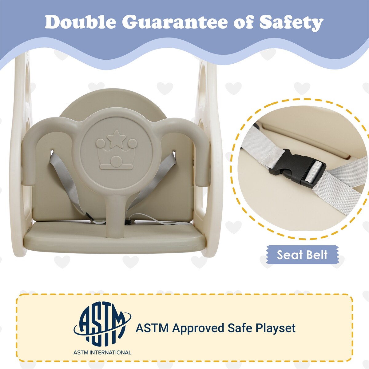6 in 1 Toddler Slide and Swing Set
