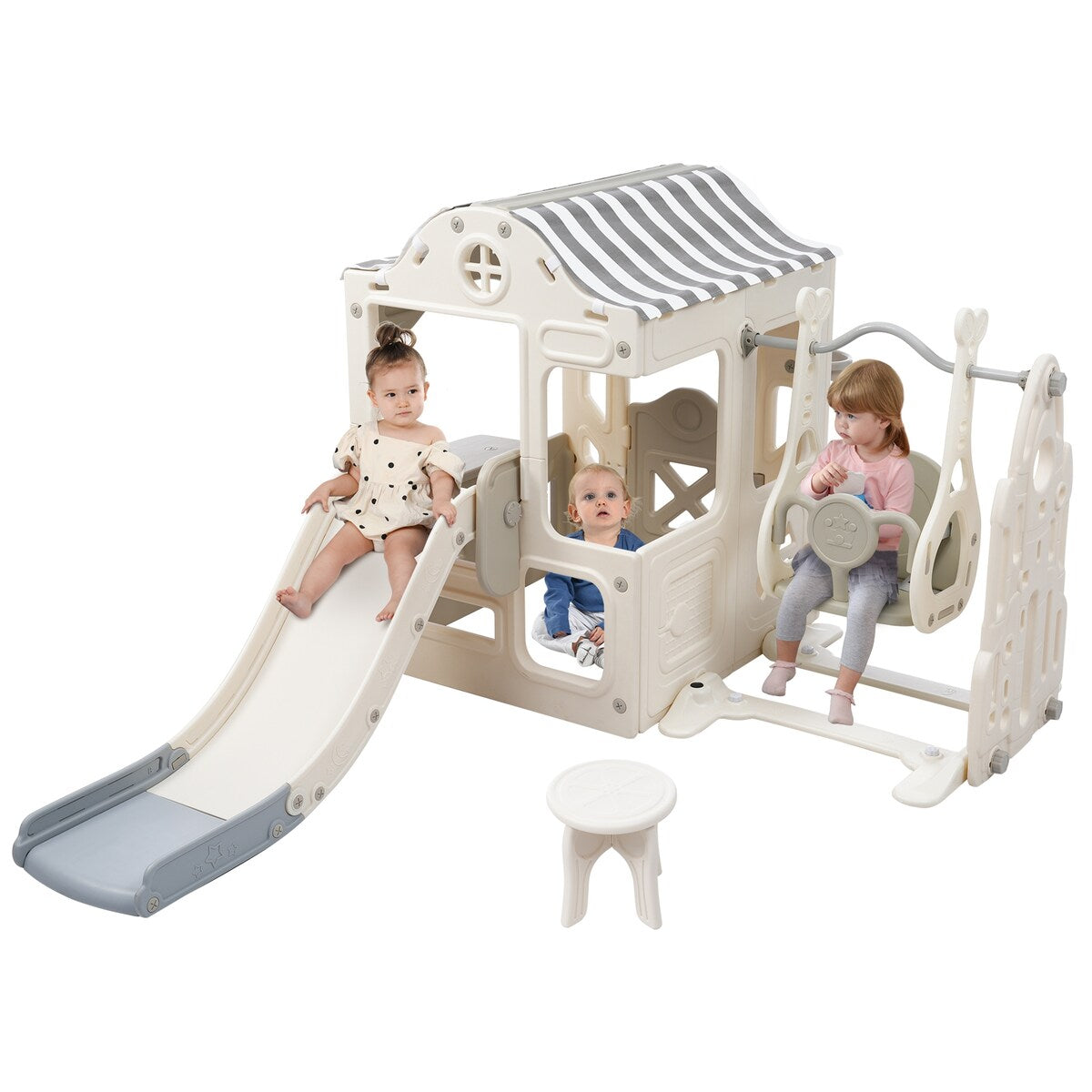 6 in 1 Toddler Slide and Swing Set