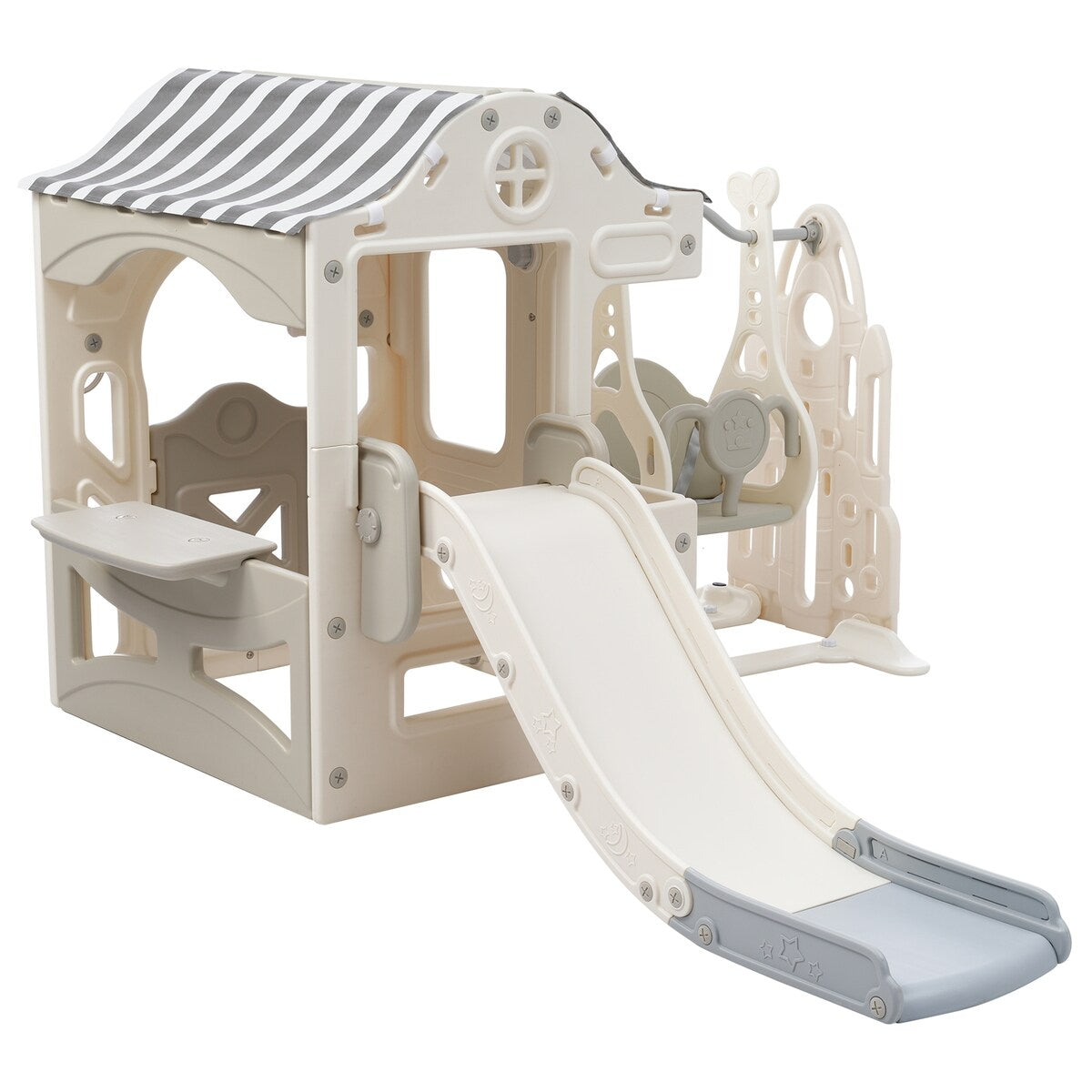 6 in 1 Toddler Slide and Swing Set
