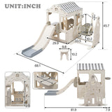 6 in 1 Toddler Slide and Swing Set