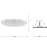 6 in. Satin White Recessed Step Baffle Trim for 6 in. Shallow Housing - Medium