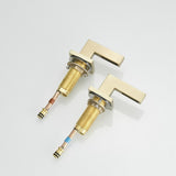 Brushed Golden Sink Faucet with Supply Hose - 6.37-in height