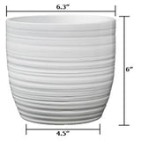 6.3" Ceramic Bergamo Indoor Plant Pots - White or Red
