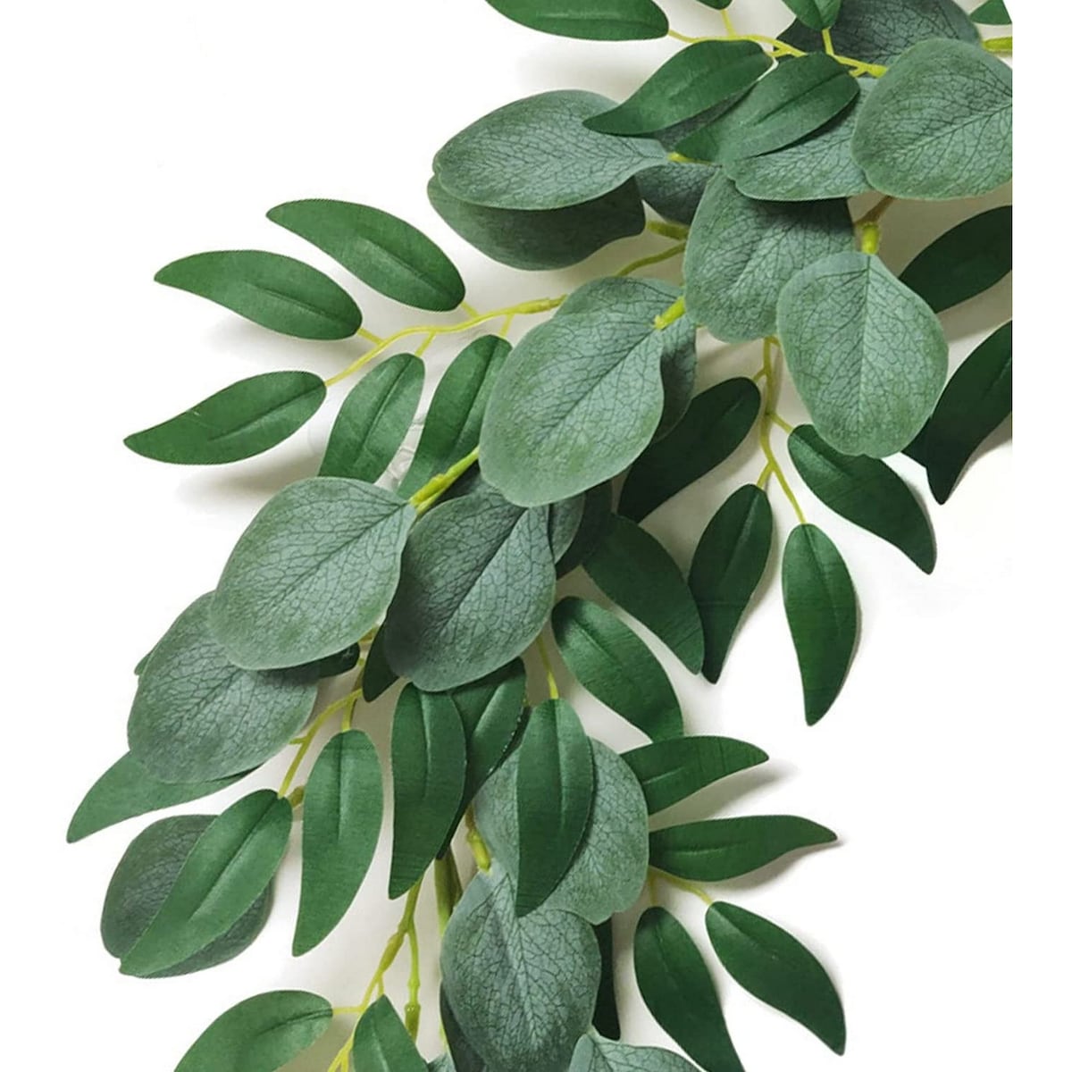 6.5 Feet Artificial Eucalyptus Garland with Willow Leaves Vines Twigs - 3pc