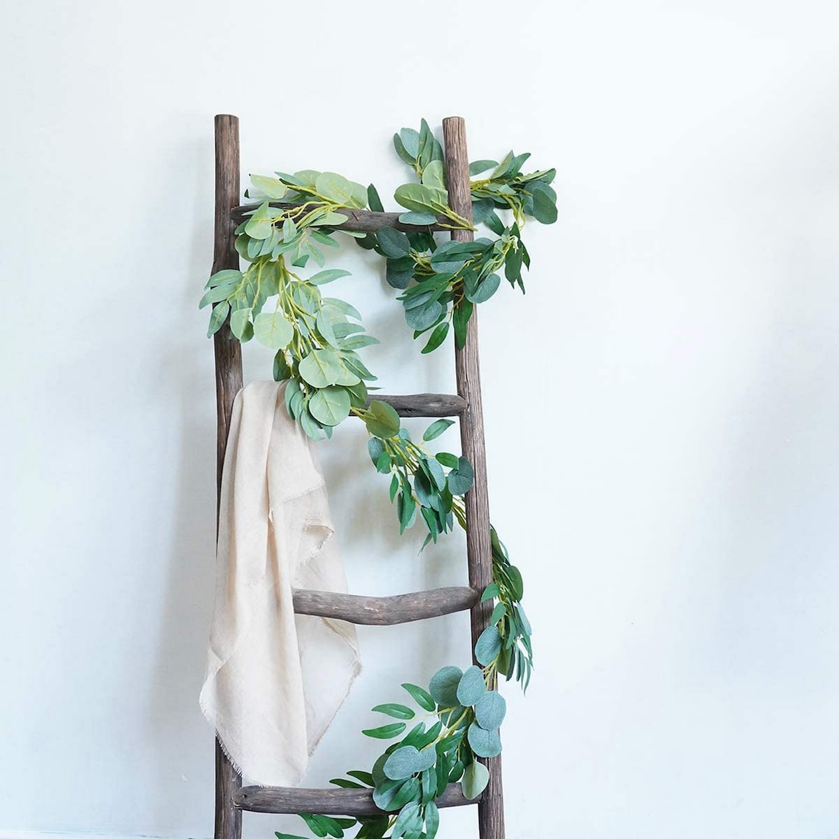 6.5 Feet Artificial Eucalyptus Garland with Willow Leaves Vines Twigs - 3pc