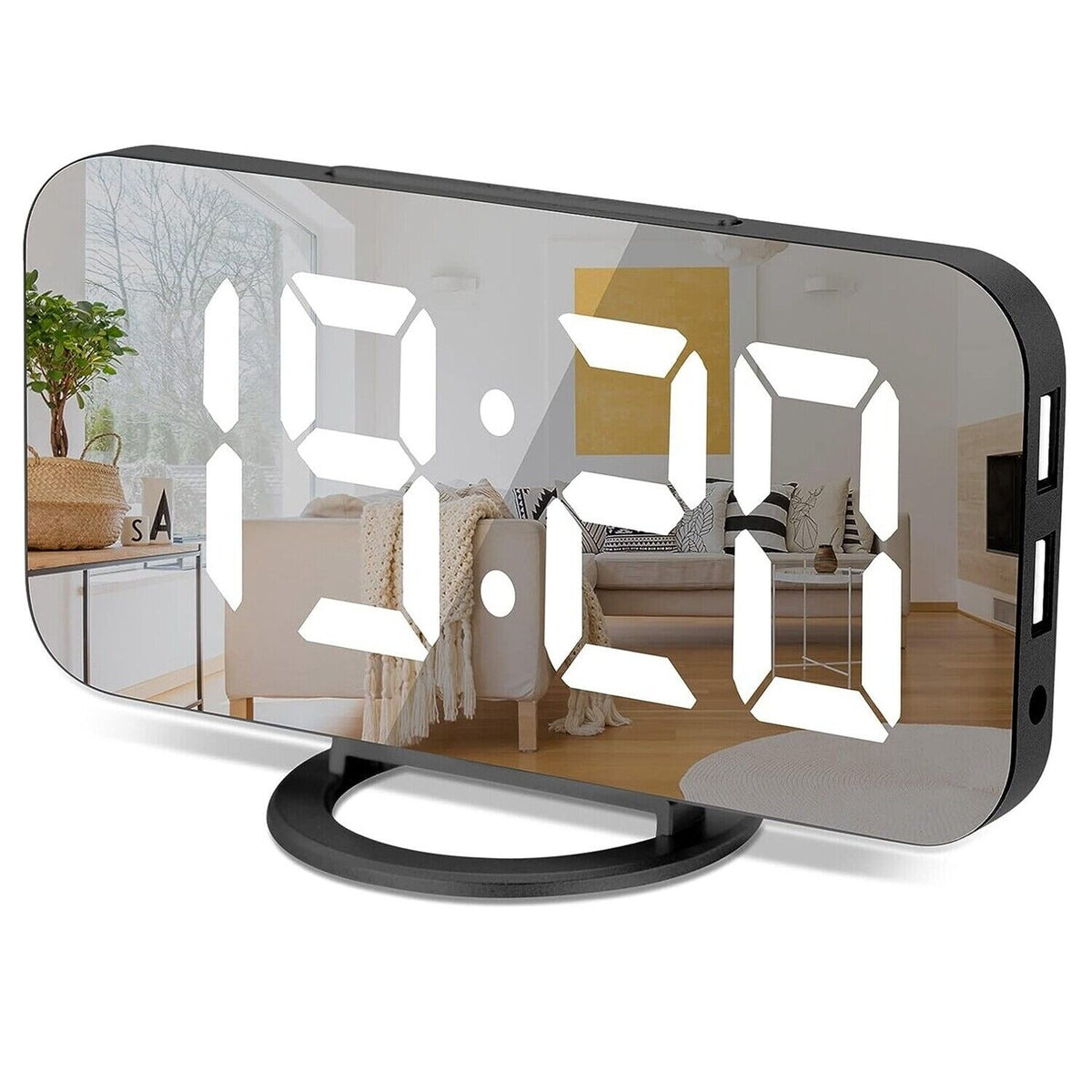 6.5Inch Large LED Mirror Digital Alarm Clock