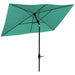 6.5' x 10' Rectangular Market Umbrella, Patio Outdoor Table Umbrella with Crank and Push Button Tilt